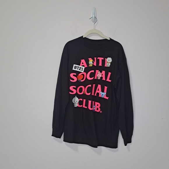 Anti Social Social Club BT21 collab long sleeve tee Medium NWT - Picture 4 of 8